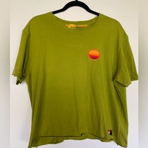 AVIATOR NATION Sunrise Cropped Women’s TSHIRT GUC! Size L